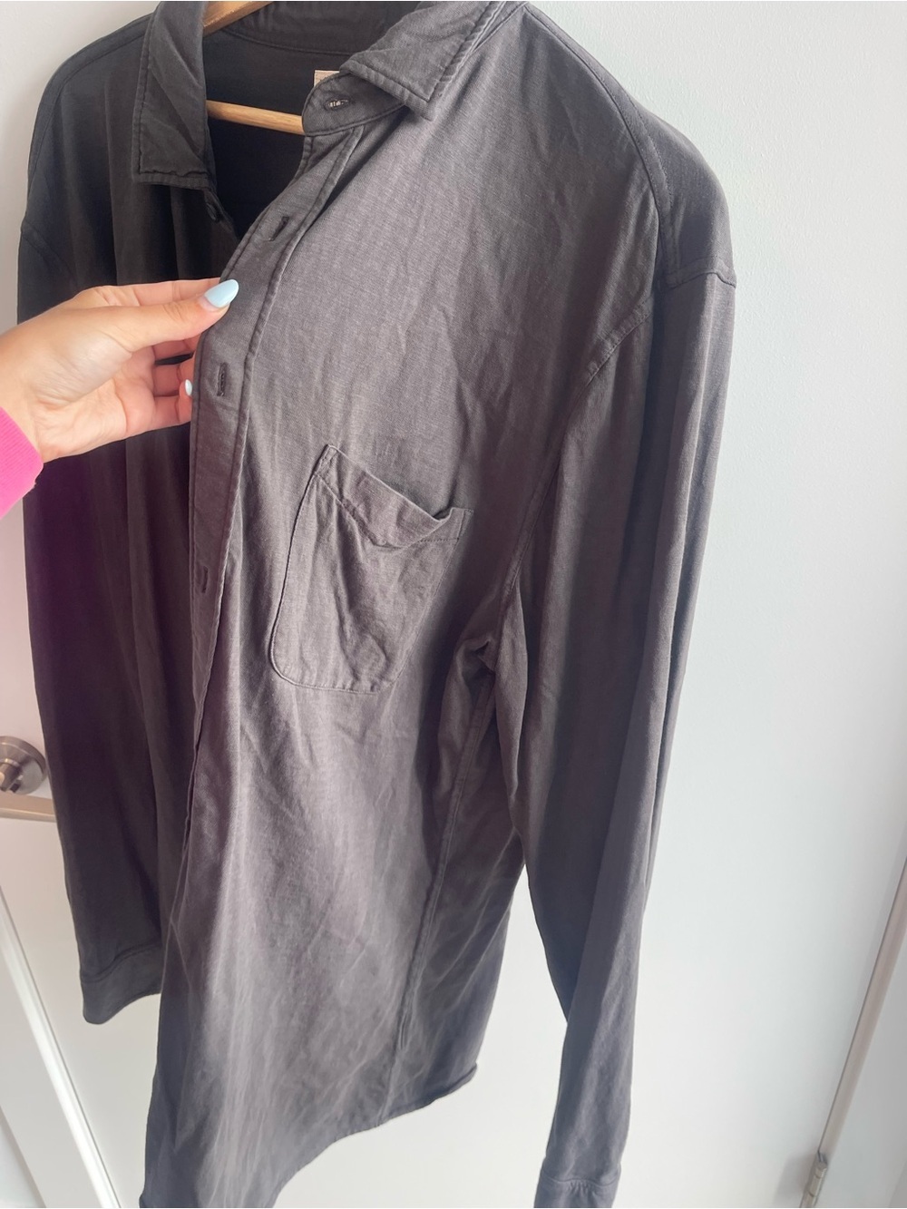 Faherty Grey Button-Up Shirt - Picture 3 of 4